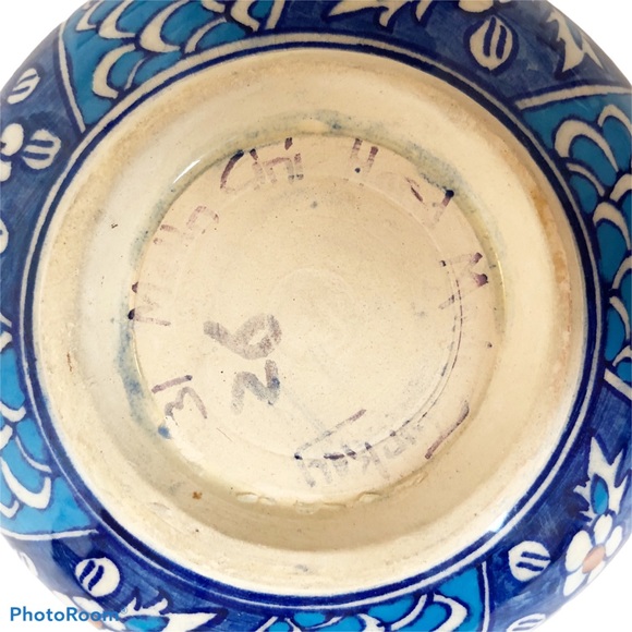 Iznik Cini Hand Painted Ceramic Turkey Bowl Art - Picture 5 of 8